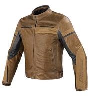 Chompa Dainese STRIPES EVO C2 de CUERO PREMIUM COLOR: MARRÓN